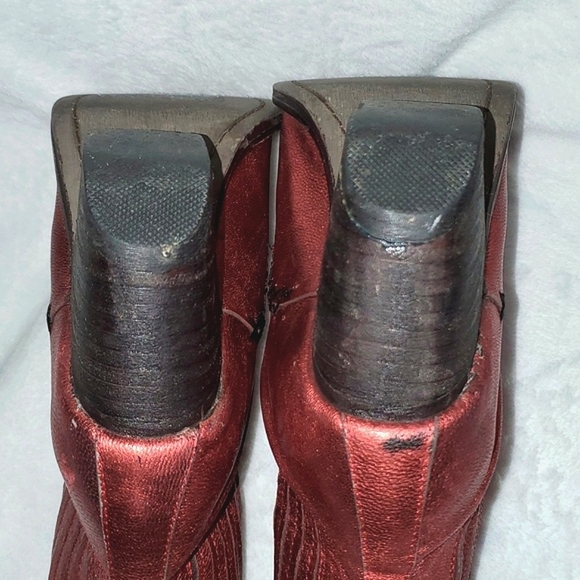 Jeffrey Campbell Metallic Western Ankle Boots Size 7 - Picture 7 of 16
